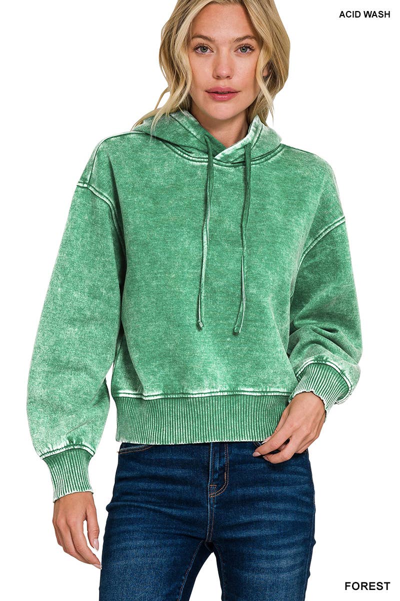 42POPS – Großhandel Hoodie – Damen – Acid-Wash-Fleece-Crop-Hoodie13