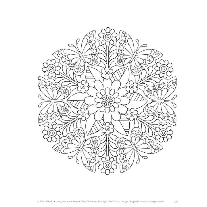 Fox Chapel Publishing - Wholesale Coloring Book - Adult - Colorful Creations Butterfly Mandalas