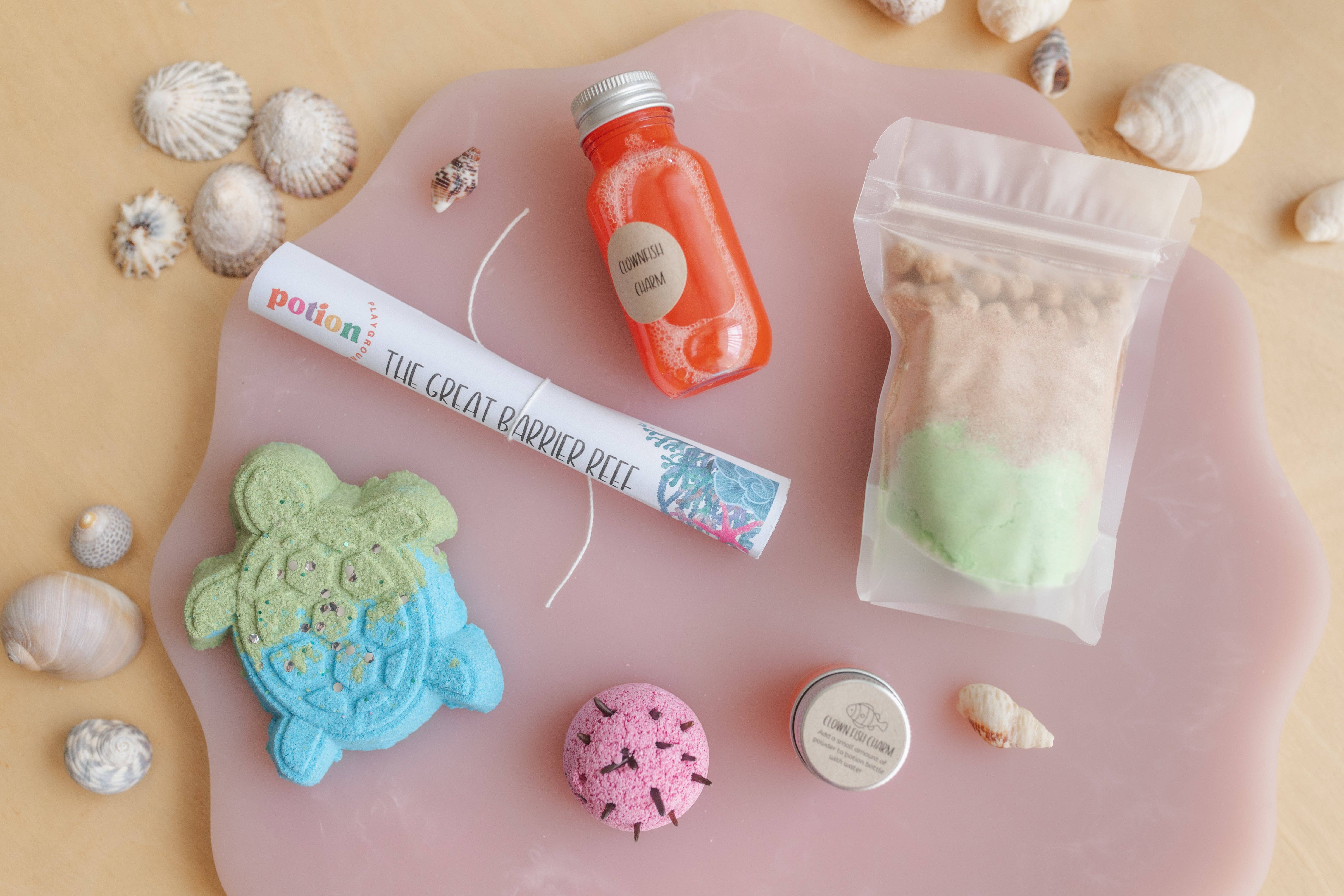 Potion Playground – wholesale DIY-pysselkit - Barn – Dryckessats - Stora Barriärrevet-tema2