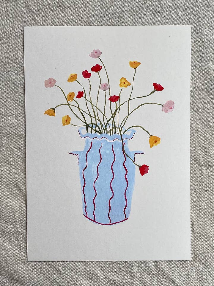 A5 print- Cheerful Bloom 6 for wholesale by Harriet Watson