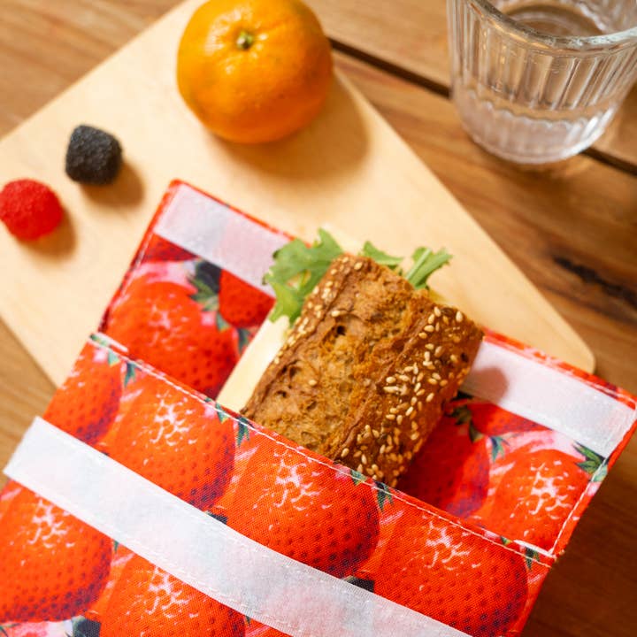 Helio Ferretti - Wholesale Lunch Bag/Box - ANTI-STAIN SNACK BAG STRAWBERRY HF