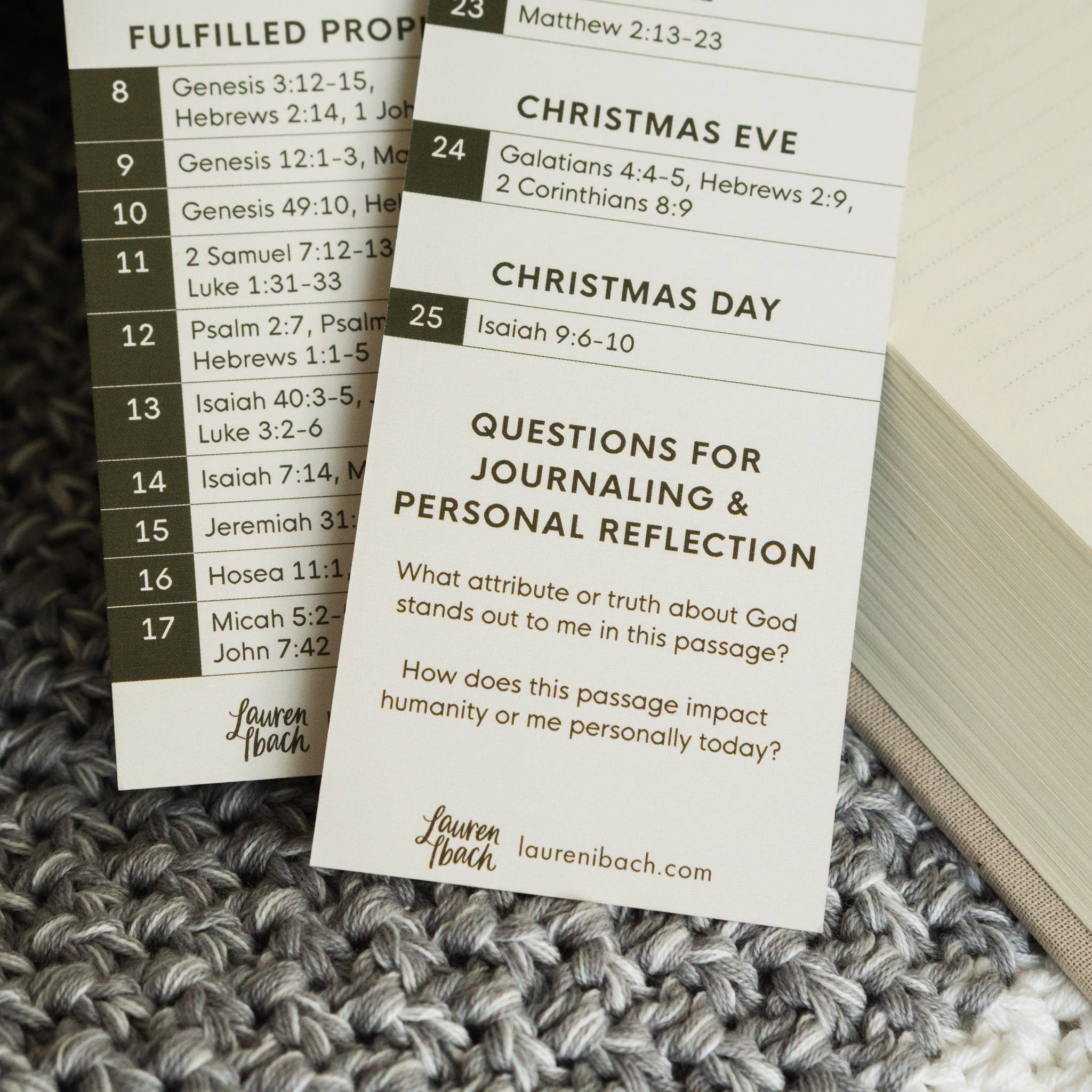 Lauren Ibach - Wholesale Bookmark - Scripture Reading Advent Calendar Bookmark2