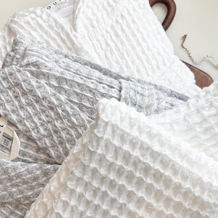 TranquilUSA - Wholesale Robe – Women's - GIFT SET - Waffle Soft Robe & Waffle Towels4