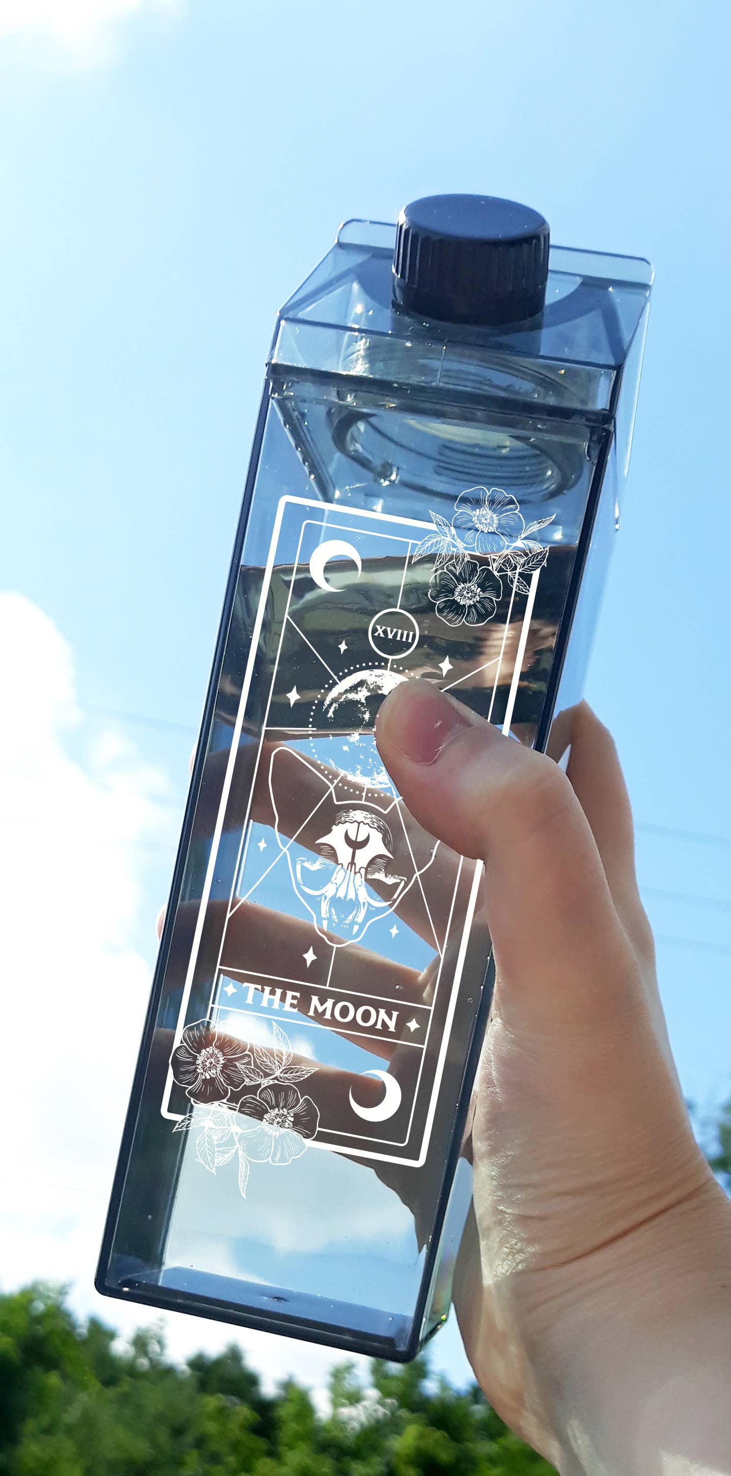 femfetti - Venta al por mayor Botellas de agua - Botella de agua Moon Cat Tarot Milk Carton2