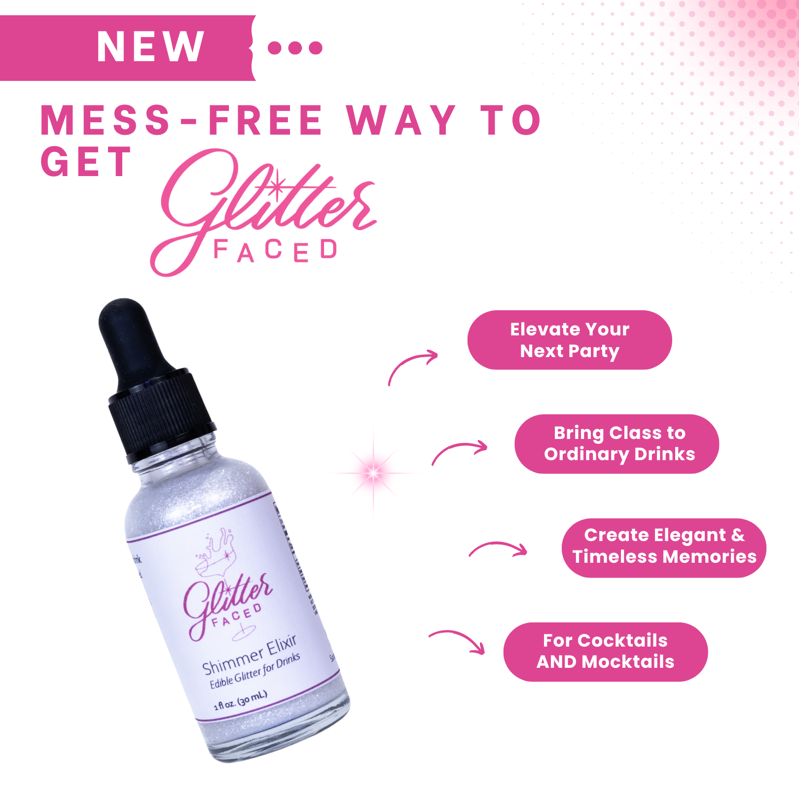 Glitter Faced - Wholesale Cocktail Mix/Syrup - Shimmer - Edible Glitter For Drinks & Cocktails2