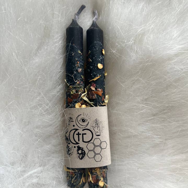 The Chaotic Good (previously The Great Cosmic Trust) - Wholesale Tapered Candle/Candlestick - black ritual candles