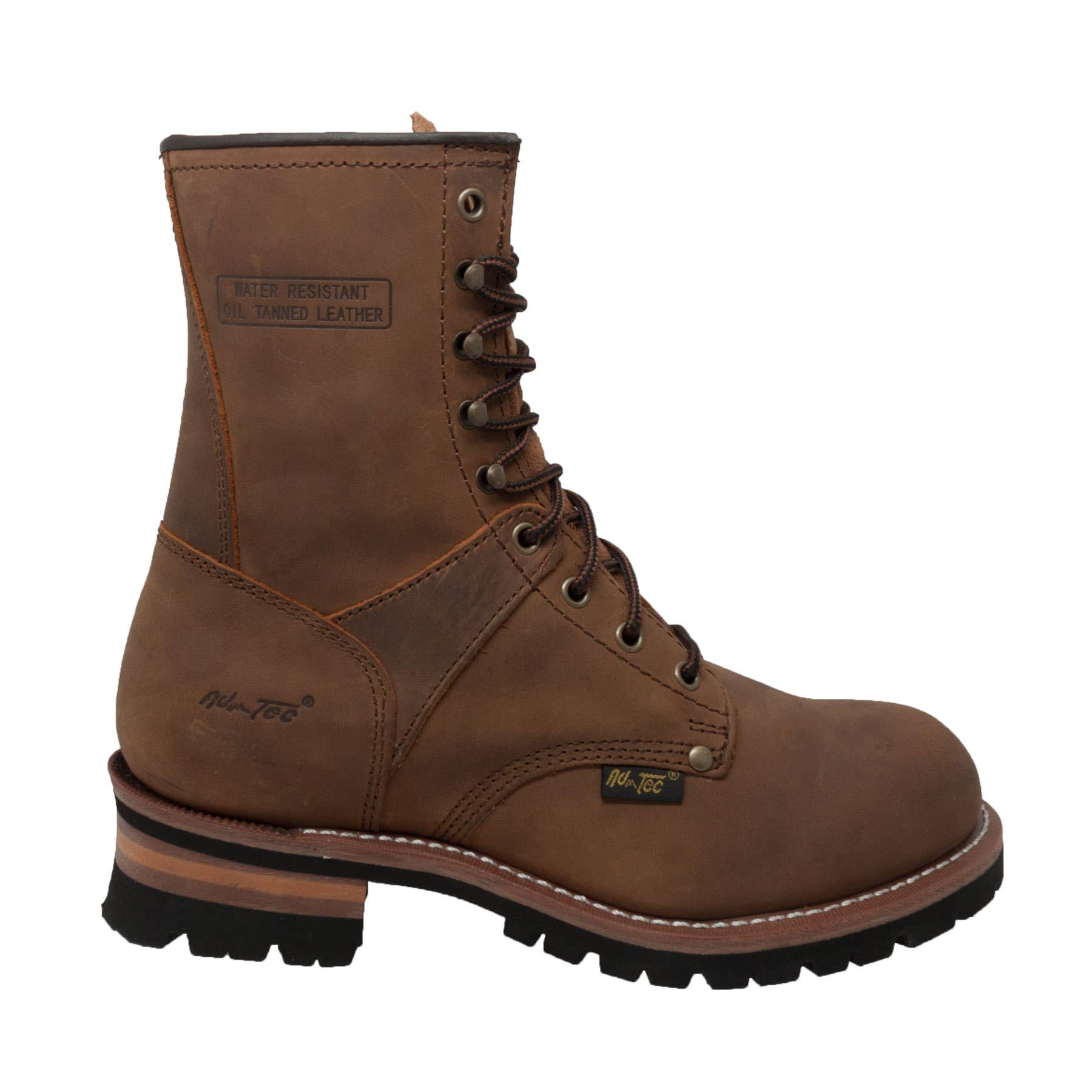 Brown logger outlet boots