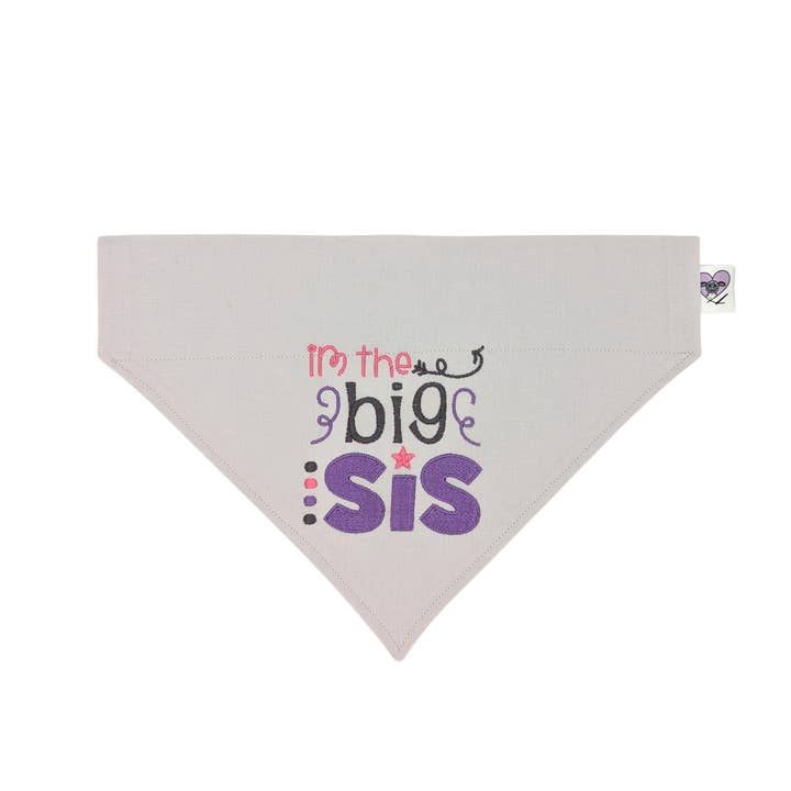 I'm The Big Sis - Broderat tryck - Hundbandana för wholesale av That's Sew LambMa