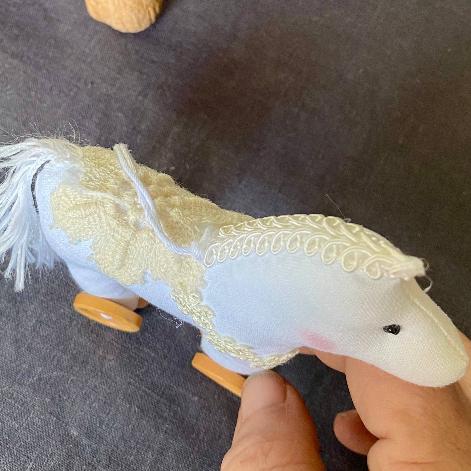 Mrozci - Wholesale Ornament - Fabric Cotton Horse on Wheels Ornament5