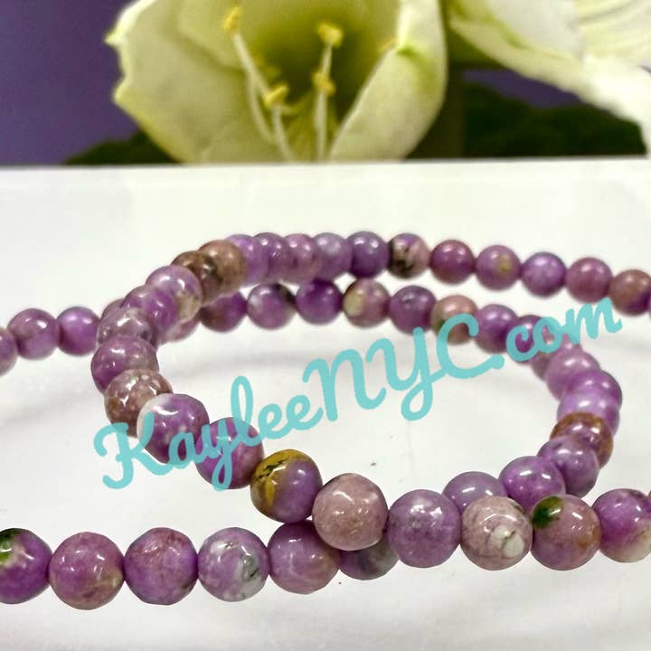 KayleeNYC - Wholesale Beaded Bracelet - Phosphosiderite 5mm 7.5” Crystal Stretch Bracelet3