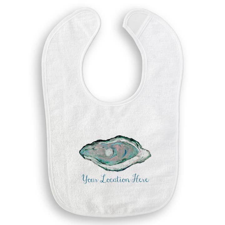 French Graffiti - Wholesale Tea Towel - Aqua Oyster with Location15