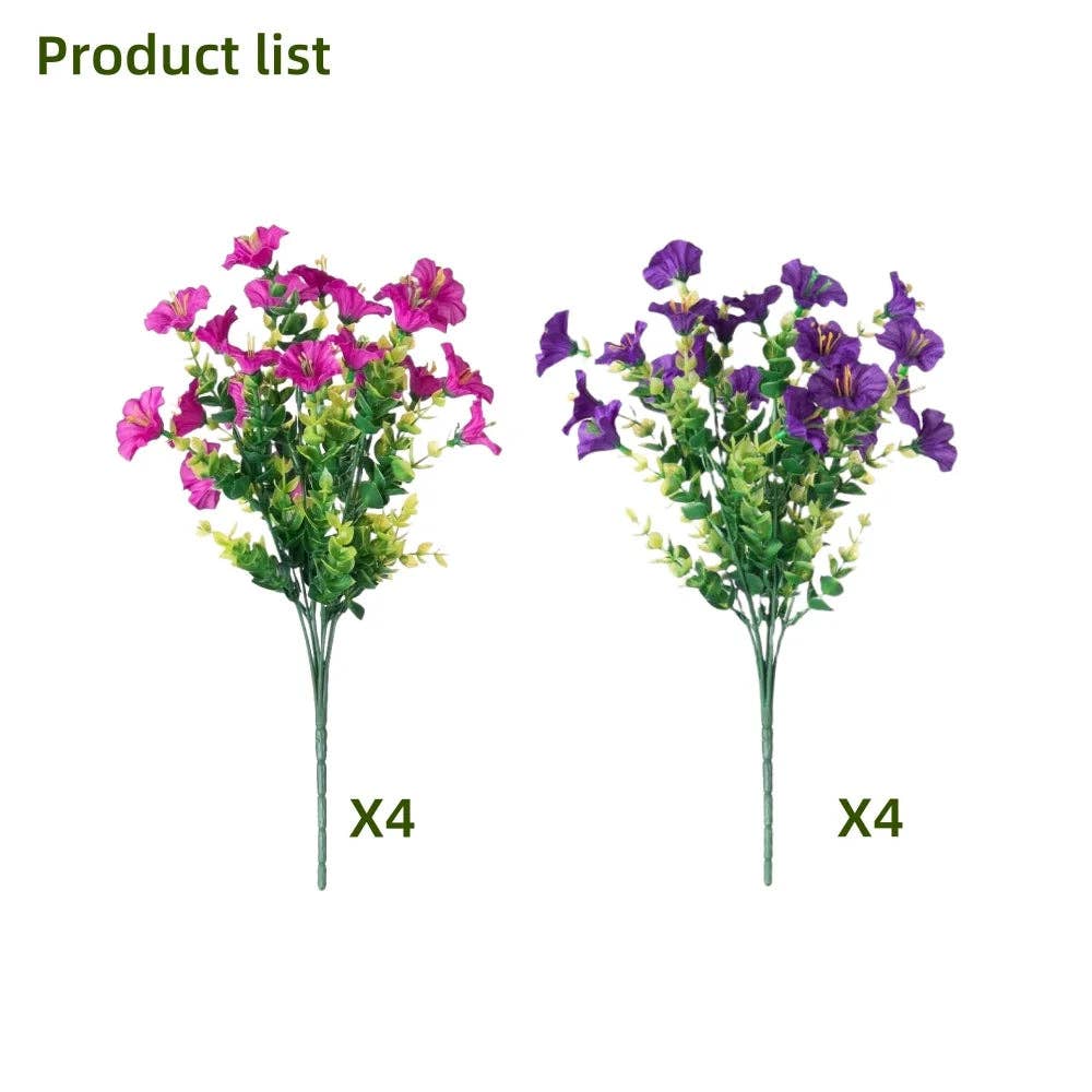 Kiyo Home – wholesale Konstgjorda blommor – Konstgjorda UV-blommor 8-delars set | Blomdekoration | Heminredning21