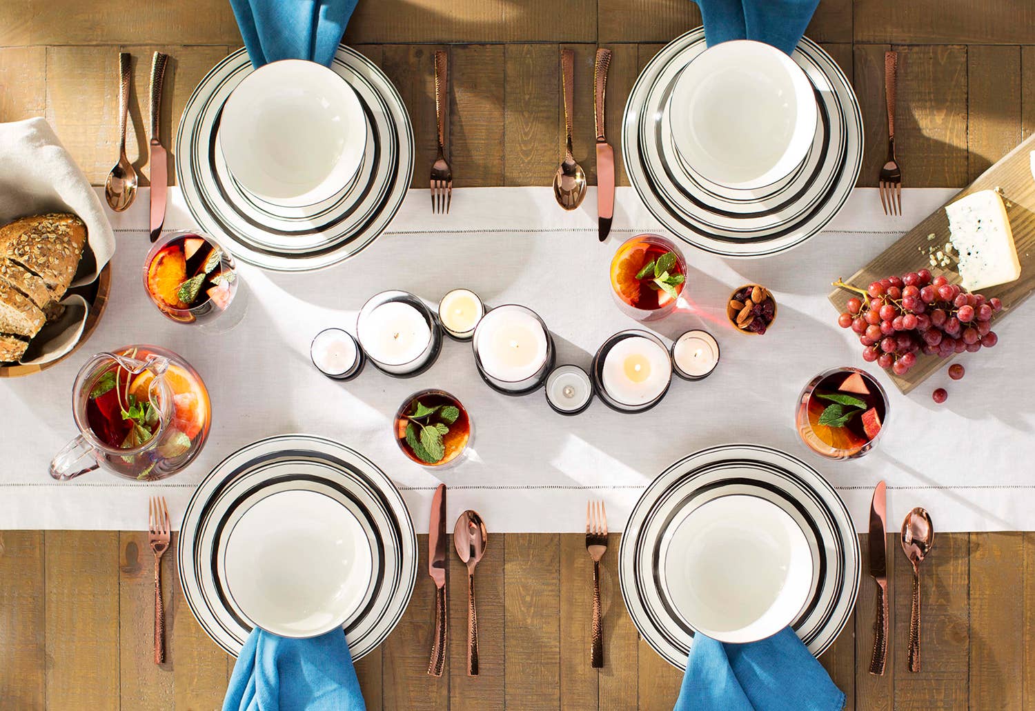 Fennco Styles - Venta al por mayor Caminos de mesa - Camino de mesa blanco de lino básico hecho a mano con vainica1