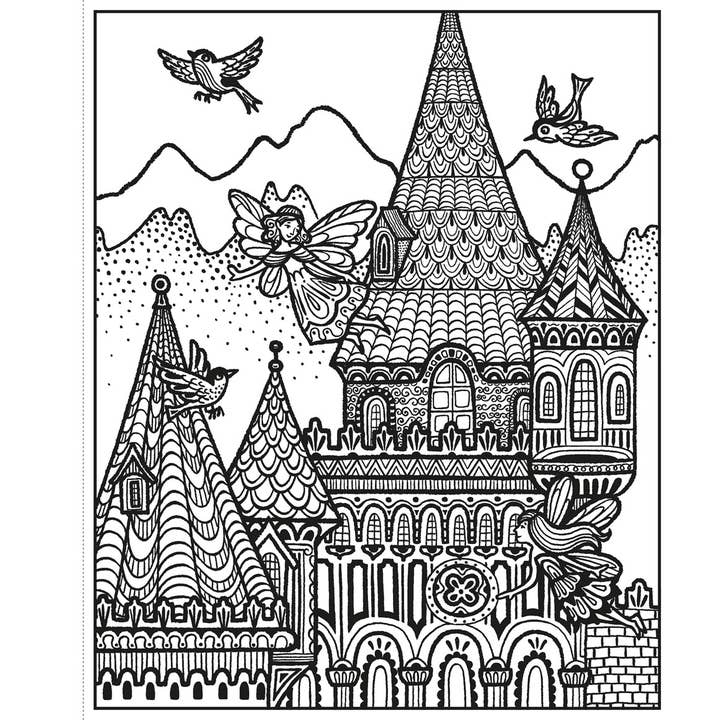 HarperCollins - Wholesale Coloring & Activity Book - Kids & Baby - Fairy Palaces Magic Painting Book : Usborne1