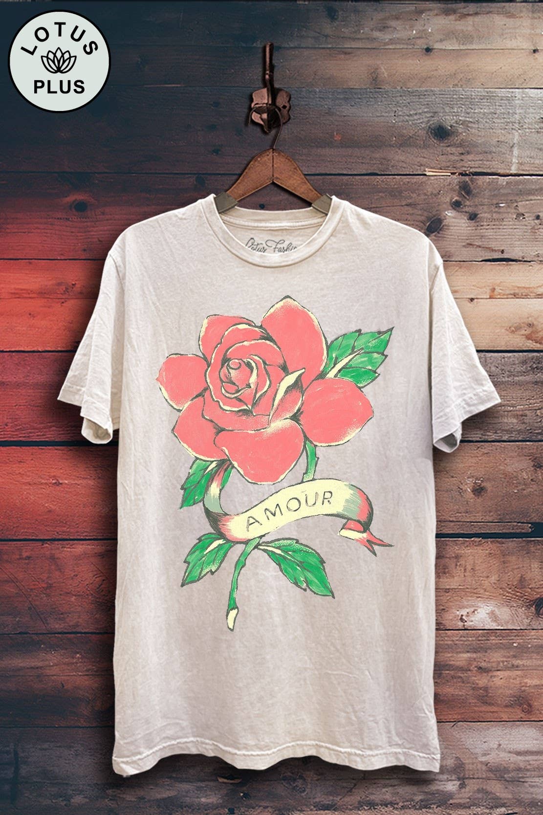 Lotus Fashion Collection - Wholesale Screen Printed T-Shirt - Women's - Amour Rose Graphic Top5