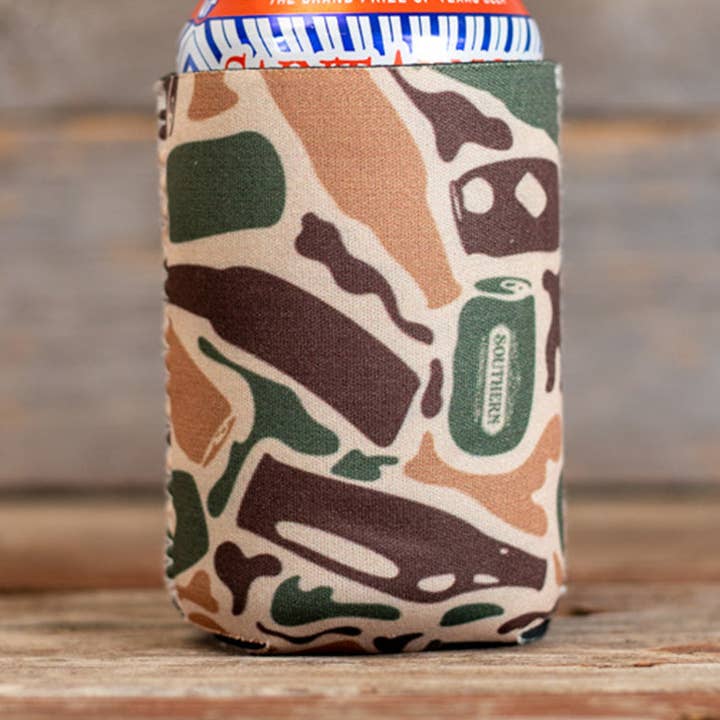 Neoprene Can Hugger - Backwoods Camo for wholesale by Southern Drinking Club