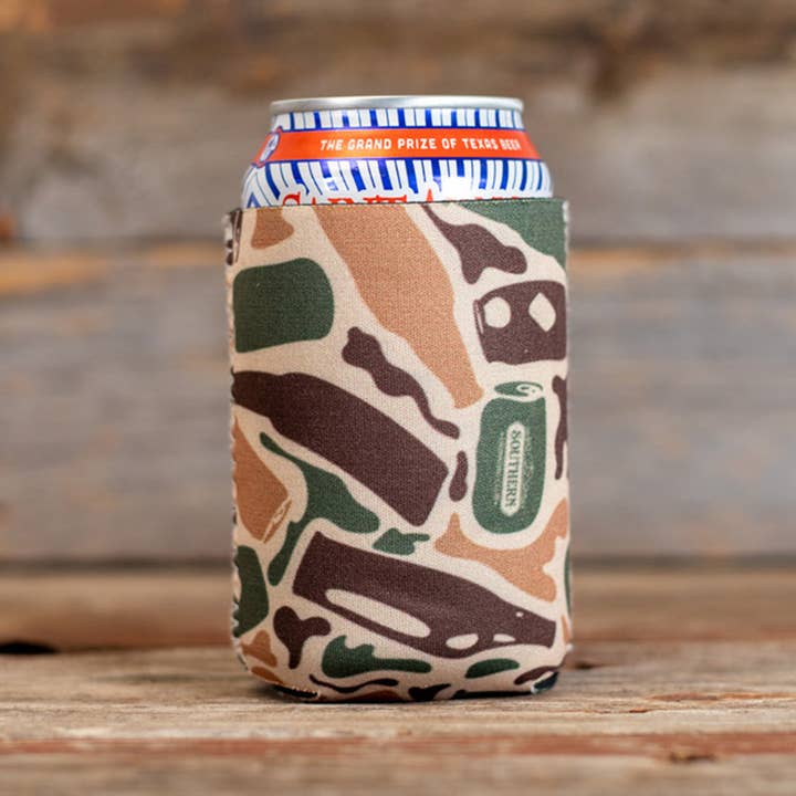 Neoprene Can Hugger - Backwoods Camo for wholesale by Southern Drinking Club