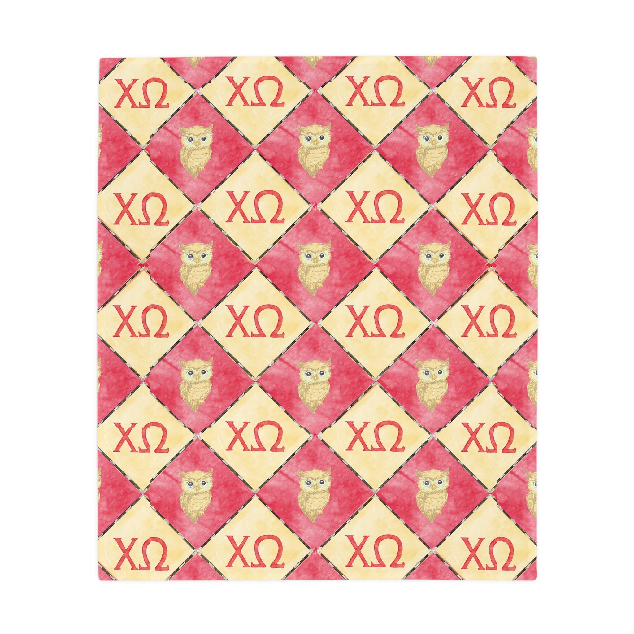 Gracefully Made Art - Vendita all'ingrosso Plaid - Coperta in pile di flanella Chi Omega, Confraternita1