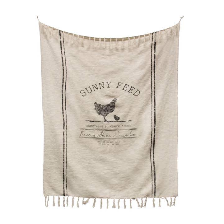 Sunny Feed Farmhouse Throw for wholesale by Col House Designs