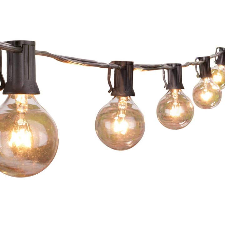 OutdoorSolarOutlet – wholesale String lights – Outdoor String Light-25 Feet G40 Globe Patio Lights with 26 Edison Glass Bulbs Waterproof Connectable Hanging Light