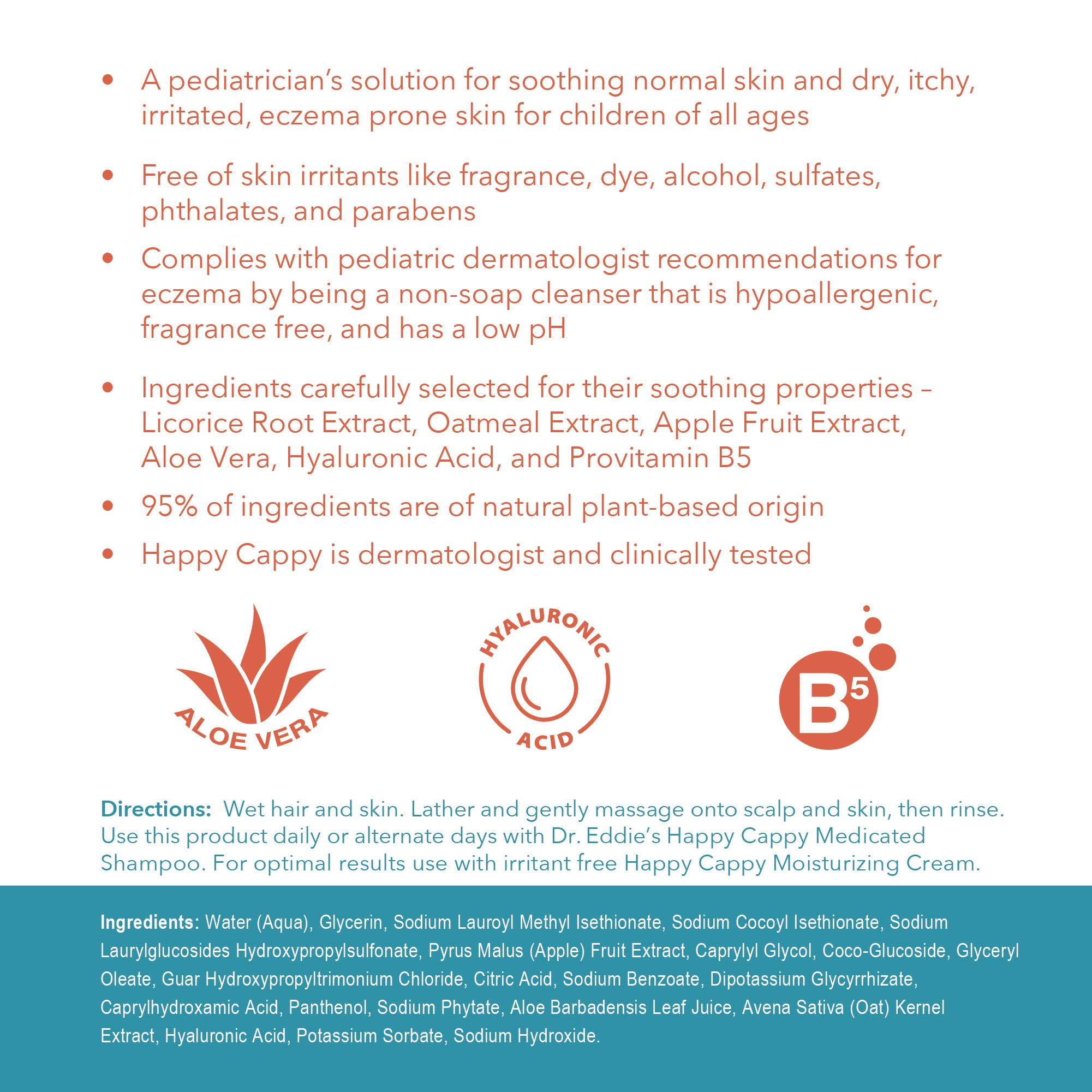 Happy Cappy - Wholesale 2-in-1 Shampoo & Body Wash - Baby - Happy Cappy Dry Skin and Eczema Shampoo & Body Wash - 8 oz5