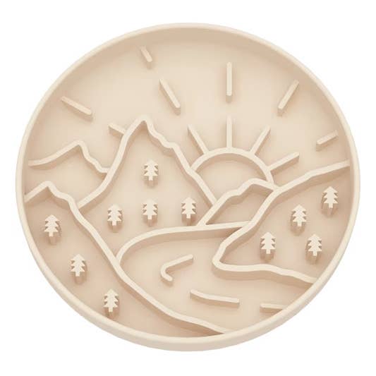 Apex Pet Products (Meaty Bubbles) - Vendita all'ingrosso Tappetino sottociotola per animali - Cane - Meaty Licks Mountain View Slow Feeder - Sabbia neutra1