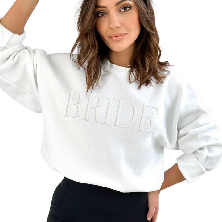 MELODY FAYE - Wholesale Sweatshirt – Women's - Bride Sweatshirt Crewneck, Engagement Puff Bridal Future Mrs1