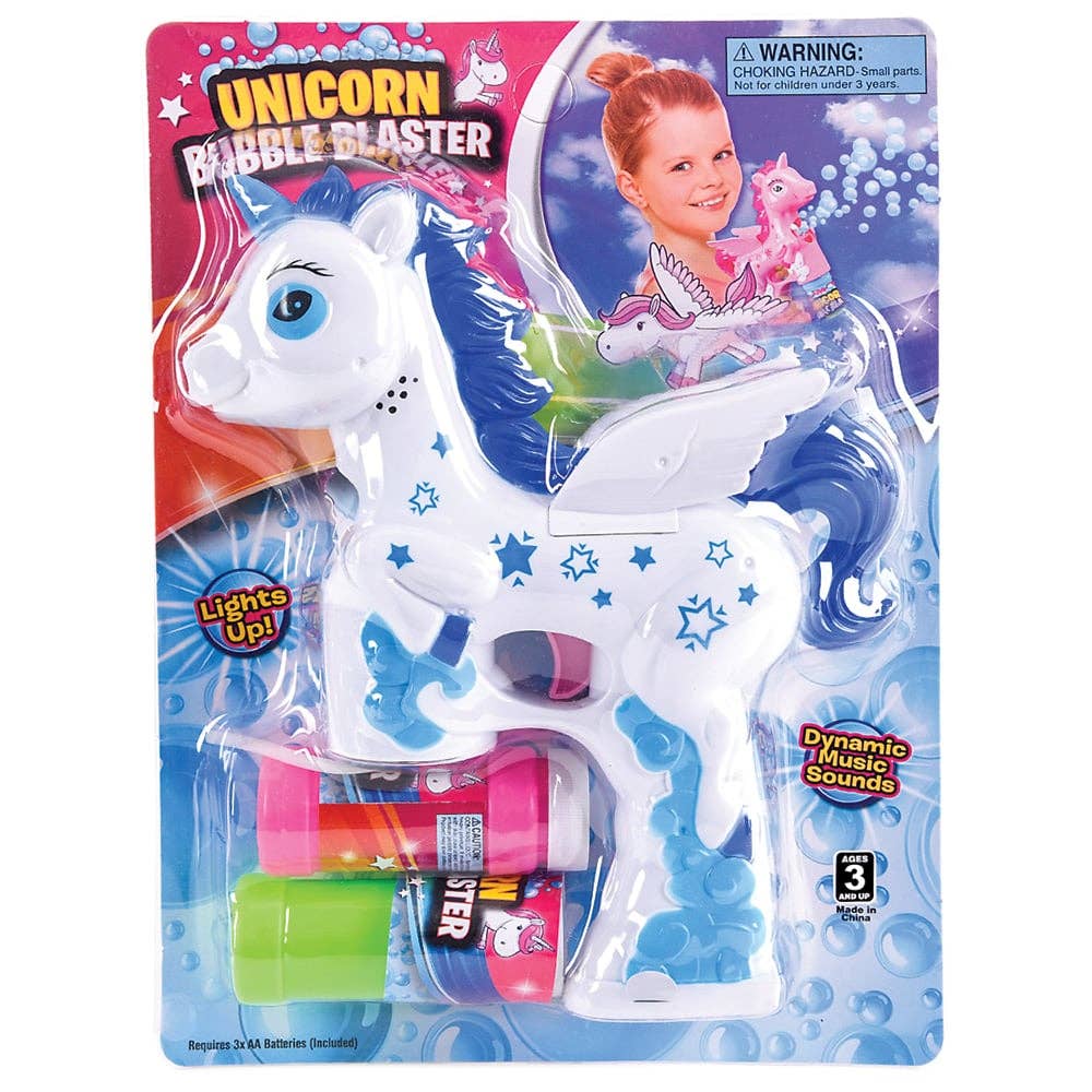 La Luna Bella - Toys - Venta al por mayor Juguete tradicional - Niños - Juguetes infantiles UNICORN BUBBLE BLASTER LLB DE 7 PULGADAS CON LUZ Y SONIDO3