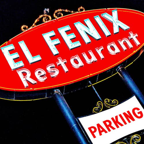 El Fenix Mexican Restaurant Sign Coaster for wholesale by South Austin Gallery