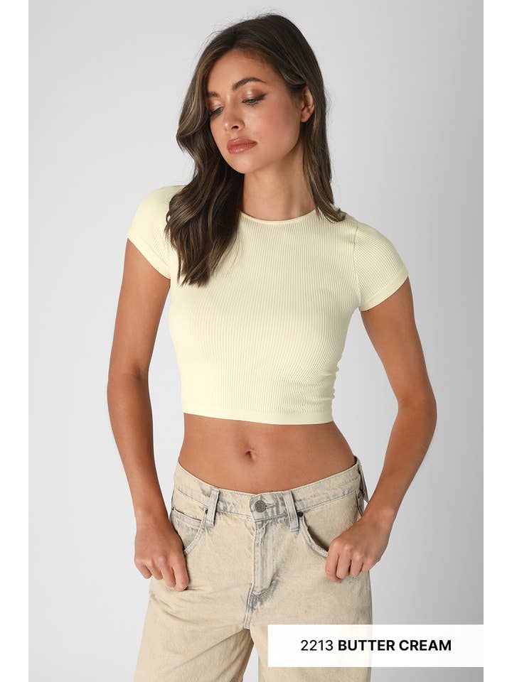 NIKIBIKI - Wholesale Knit Top - Women's - NS8232- Ribbed Baby Tee21