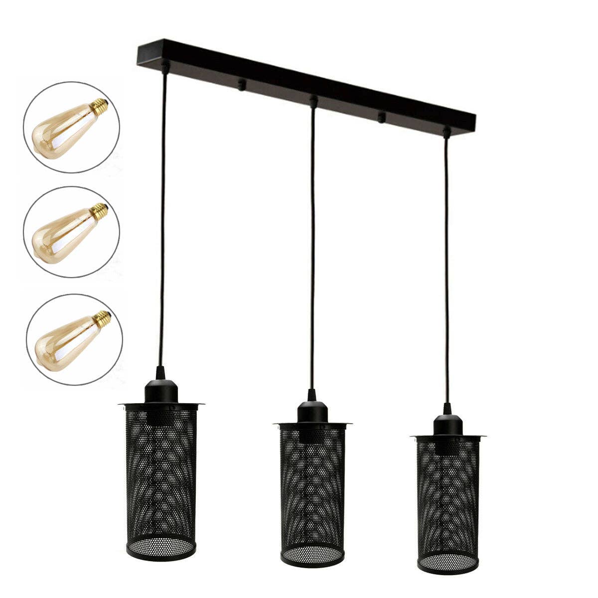 Ledsone – wholesale Chandelier/hanging light – 3 head Hanging Cage Ceiling Pendant Light Island Lighting ~52690