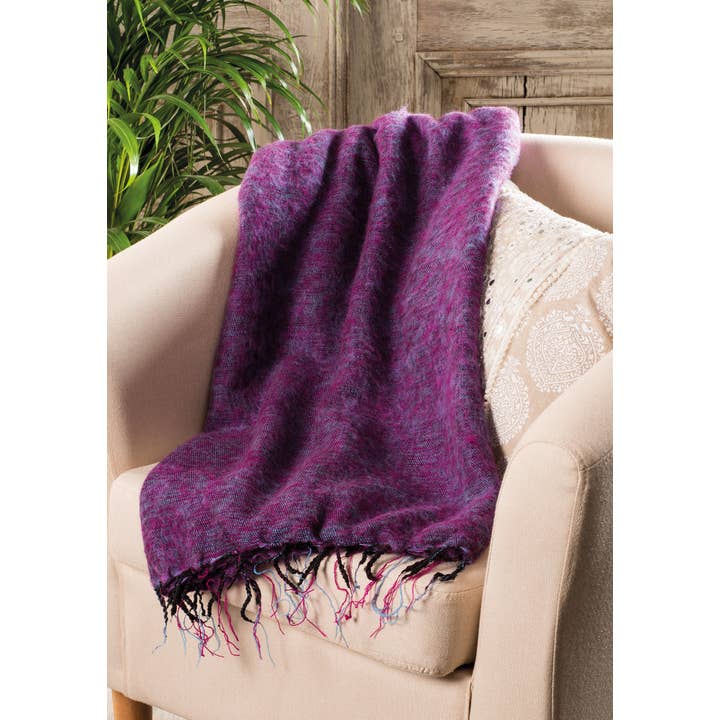 Namaste – wholesale Throw blanket – Yak Wool' Brushed Woven Shawl/Throw/Blanket1