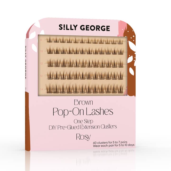 Silly George - Wholesale False/fake eyelashes - Pop-On Lashes™ - Rosy Light Brown