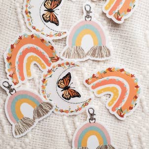 Boho Pastel Pack Of 3 Vinyl Stickers for wholesale by Claire L Designs