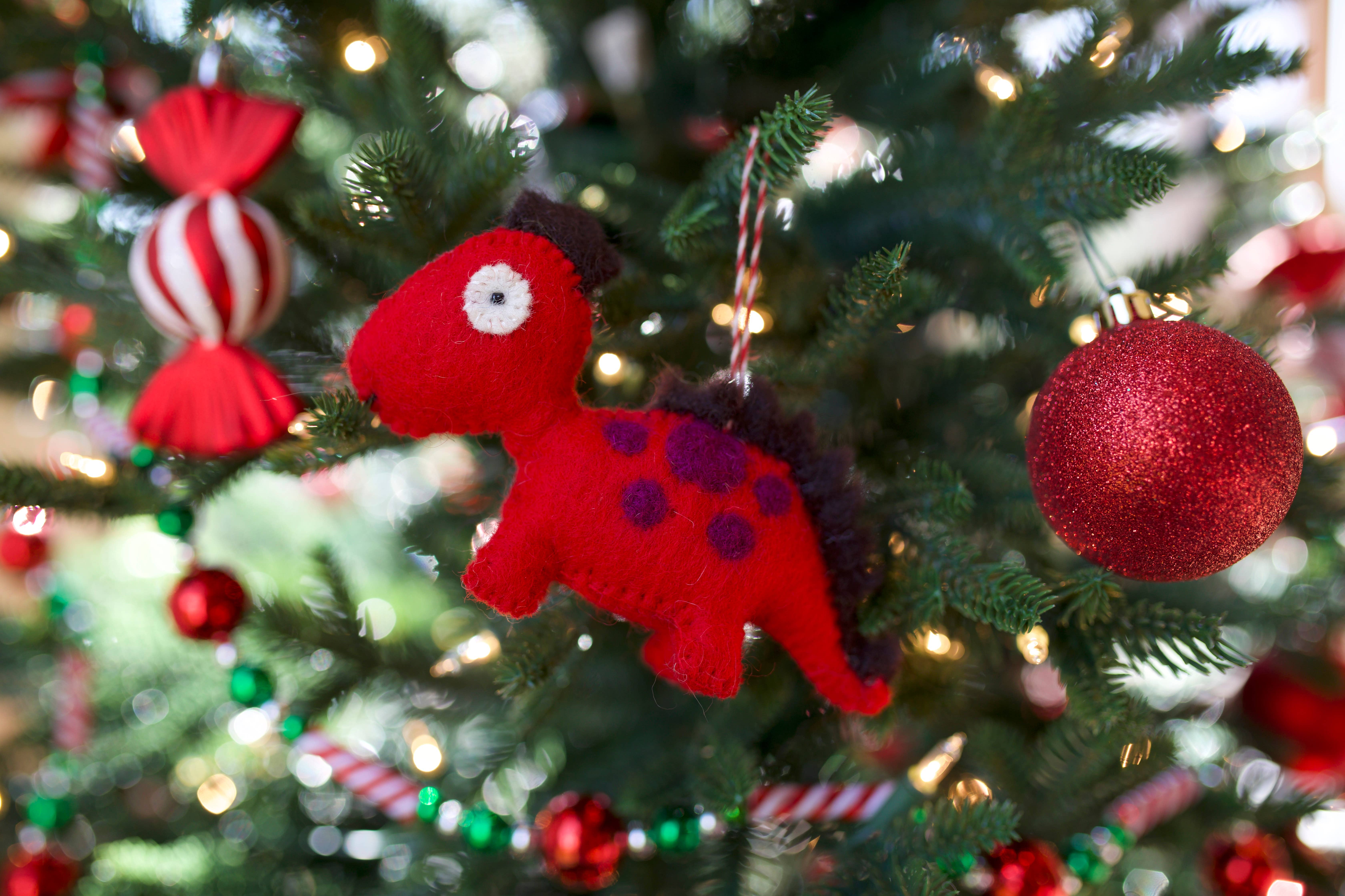 Ornaments 4 Orphans - Wholesale Ornament - Spinosaurus Felt Wool Dinosaur Christmas Ornament2