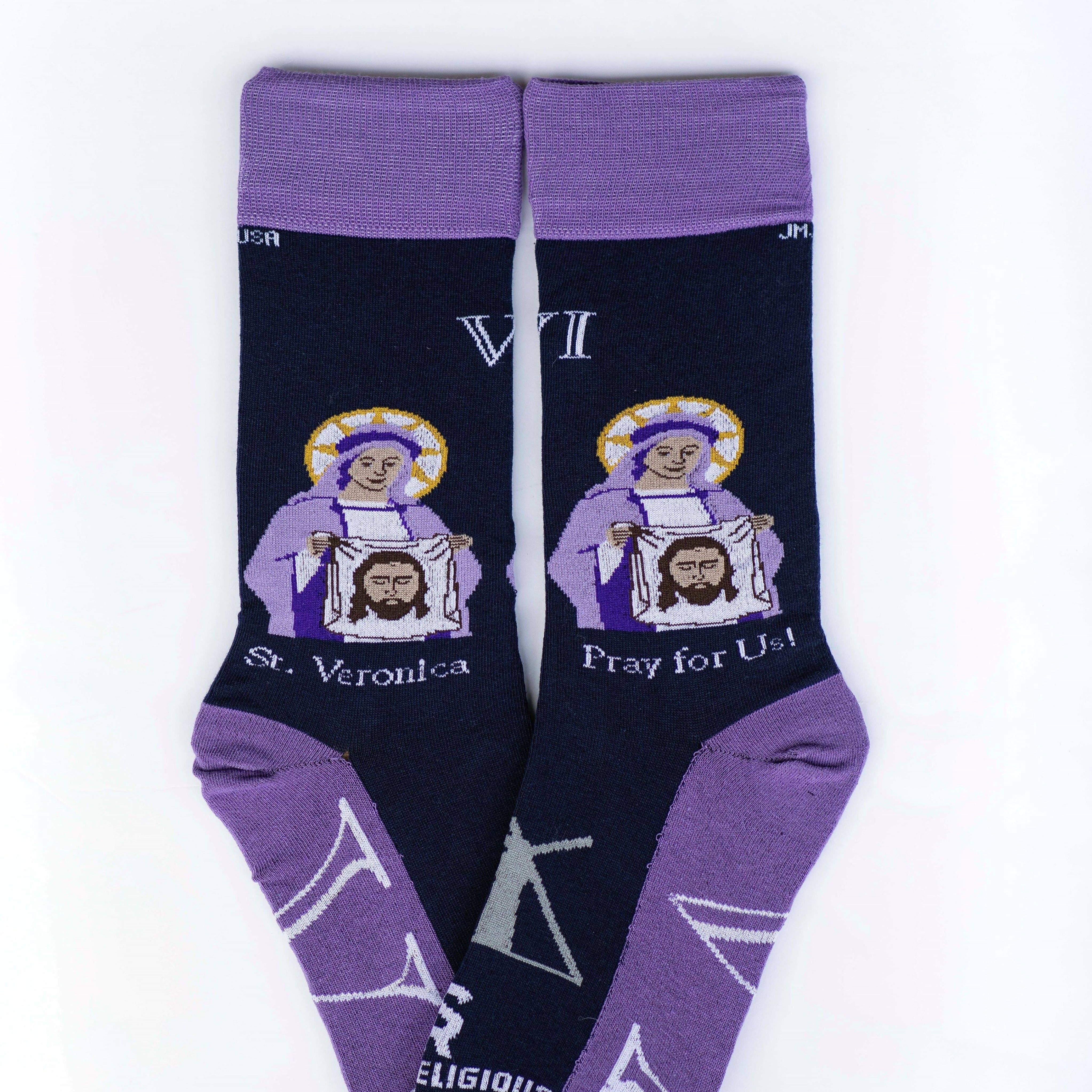 Sock Religious - Wholesale Socks - Unisex - St. Veronica Adult Socks1