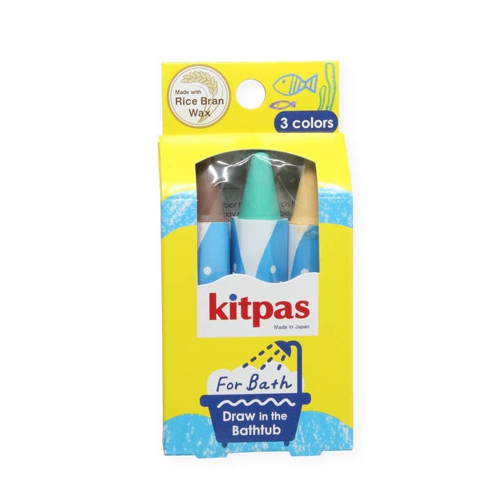 Focus America Corp. Wholesale - Wholesale Bath Toy - Baby - 【Rice Wax】Kitpas Bath Crayons 3 Colors - Turtle