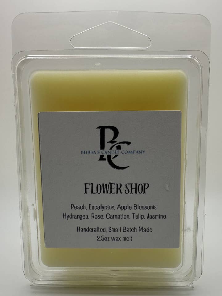 Flower Shop 2.5oz Handcrafted Wax Melt for wholesale by Bubba's Candle Company