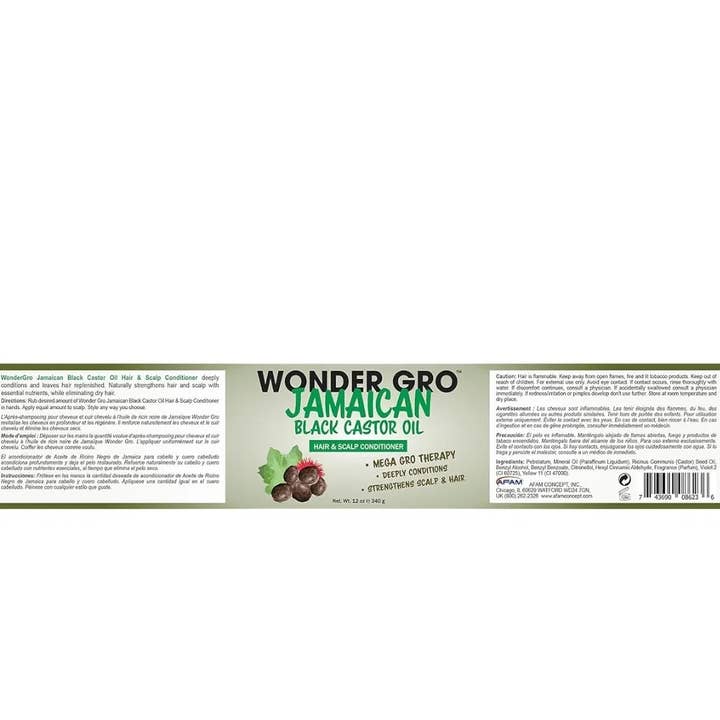 Hair Konection Corporation - Venta al por mayor Crema/bálsamo para peinados - Pomada para el cabello Wonder Gro Indian Hemp, 12 fl oz1