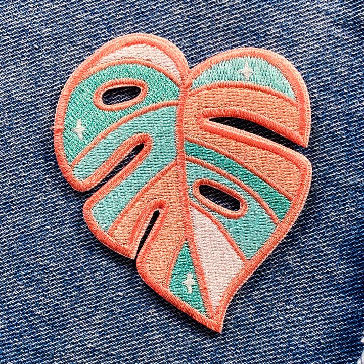 Chelzart - Wholesale Patch - Monstera Leaf Embroidered Patch | Plant Iron on Patch0