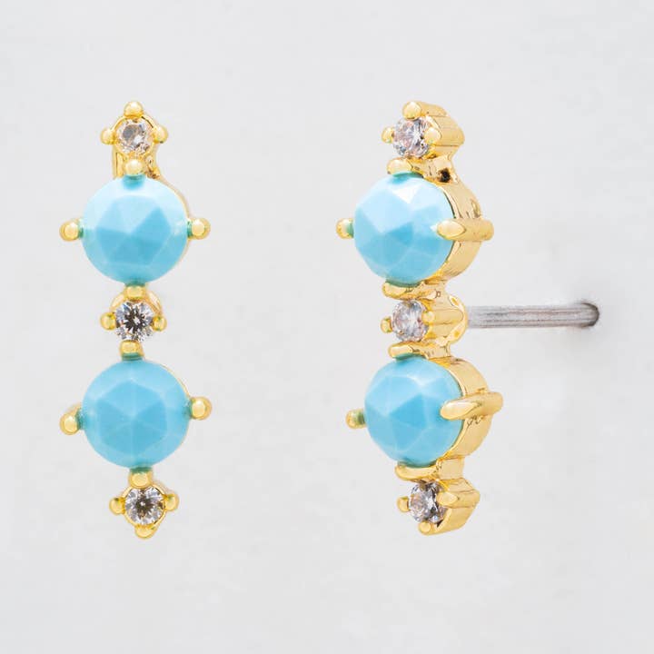 Astrid Turquoise Earrings for wholesale by Heilo Jewelry
