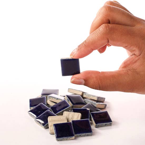 Factory Direct Craft - Venta al por mayor Flores artificiales - Bolsita de 25 mini azulejos de mosaico de cerámica 19 mm - Color a elegir4