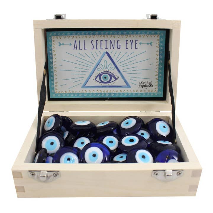 Something Different Wholesale - Wholesale Retailer Display - Home & Living - Box of 36 All Seeing Eye Glass Protection Charms