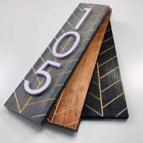 Vertical Address Sign, House Number Sign, Address Number Sign for Yard, Personalized Address Plaque Sign for Home, Address Plaque Sign Curb for wholesale by Liberty Trade Corp