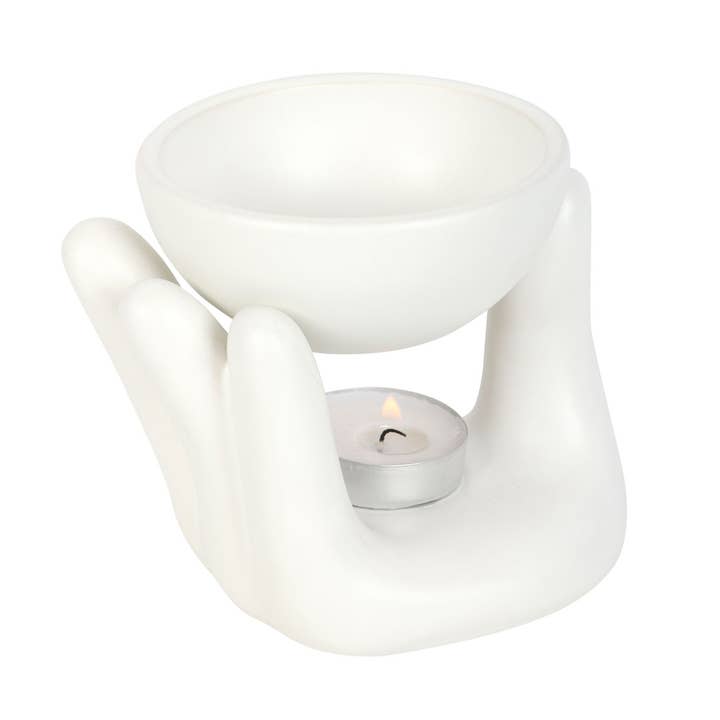 Something Different Wholesale - Wholesale Oil Warmer - White Hand Ceramic Oil Burner