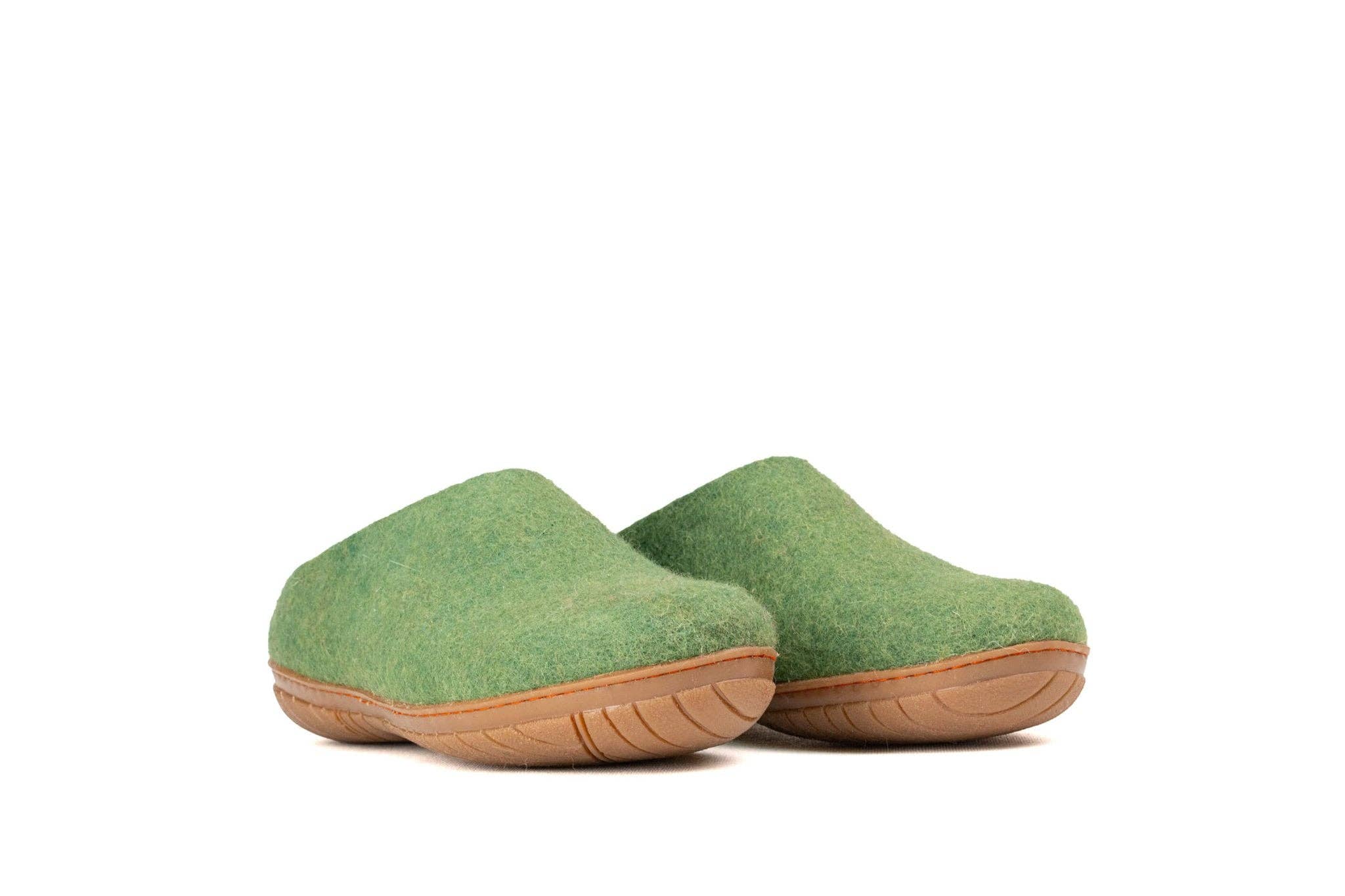 Woollyes Inc - Wholesale Slippers - Unisex - Outdoor Open Heel Slippers With Rubber Sole - Green6