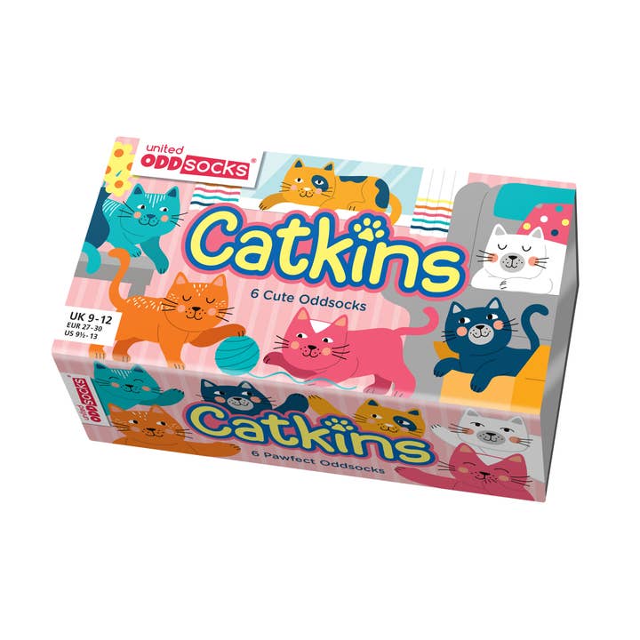 Sock Academy – wholesale Socks – Child – CATKINS | 6 Odd Socks Gift Box - United Oddsocks2