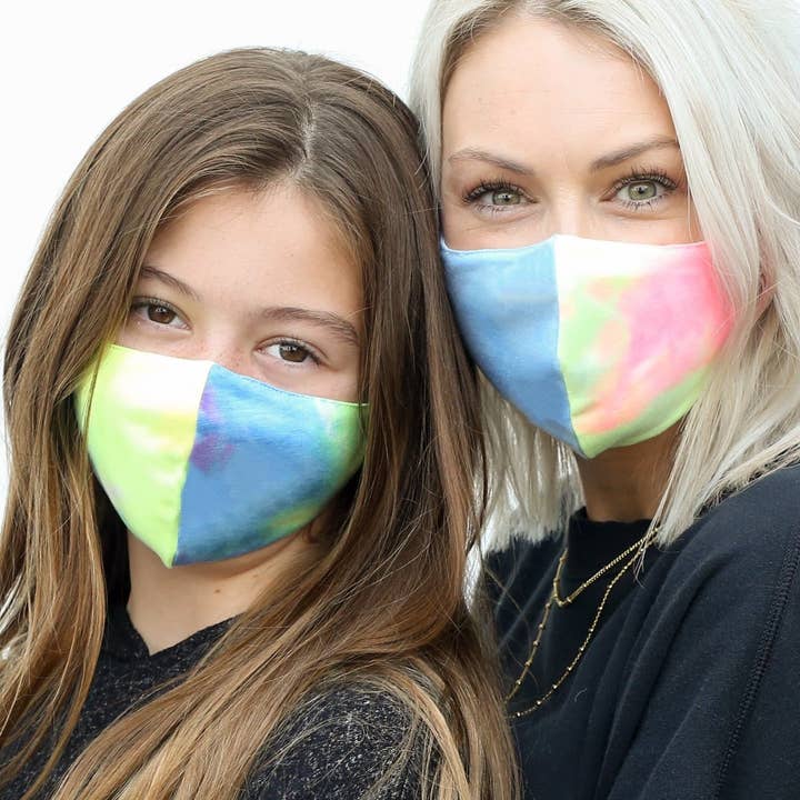 COLORBLOCK Mamma och jag Neon Tie Dye Masker för wholesale av to: little arrows