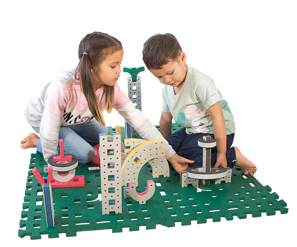 BAKOBA - Vendita all'ingrosso Set di costruzioni - Bambini - Base di costruzione, piastre di gommapiuma per area gioco, 4 pezzi5