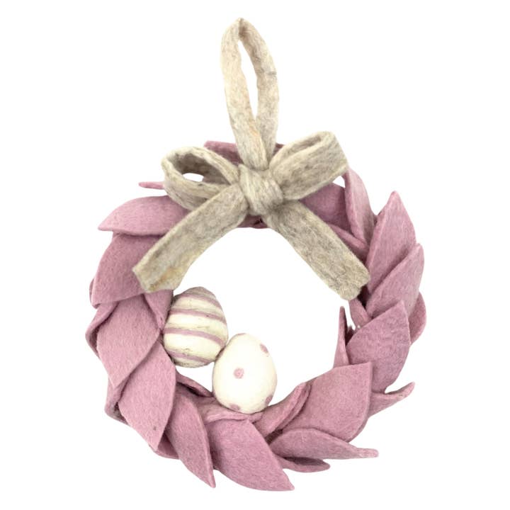 Felt Easter Egg Wreath for wholesale by Twelve Timbers